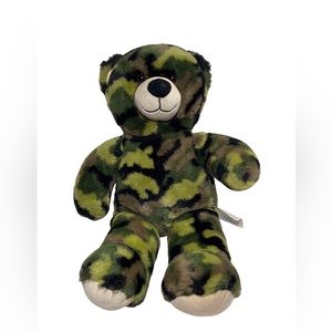 Build A Bear Plush Camouflage Teddy Bear Green Camo Stuffed Animal Military